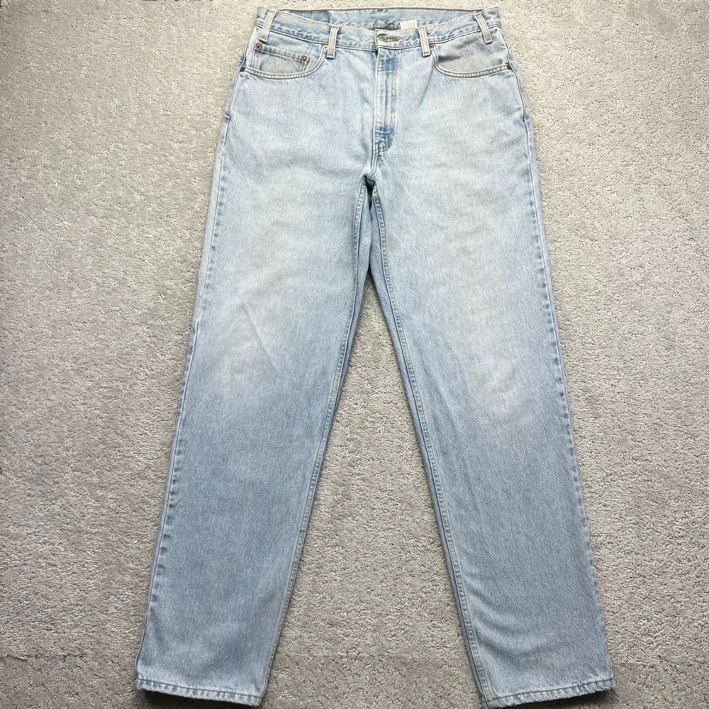 VINTAGE Y2k Levis 550 Jeans Men 36x34(34x33.5) Relaxed Fit Blue Denim Distressed
